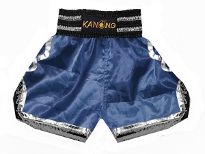 Kanong Boxing Shorts : KNBSH-201-Navy-Silver